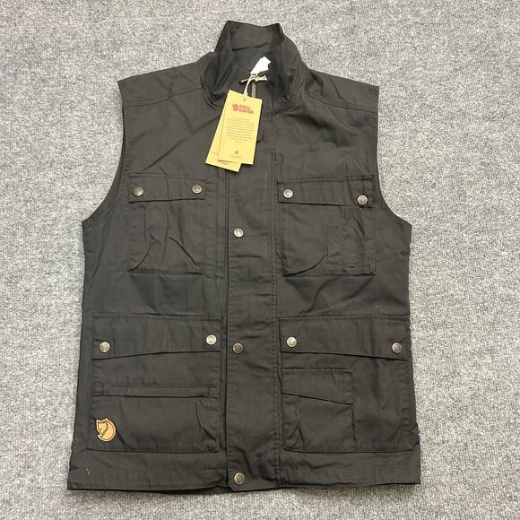Fjallraven Reporter Lite Vest Men's S Dark Gray G-1000 NWT - Picture 1 of 10